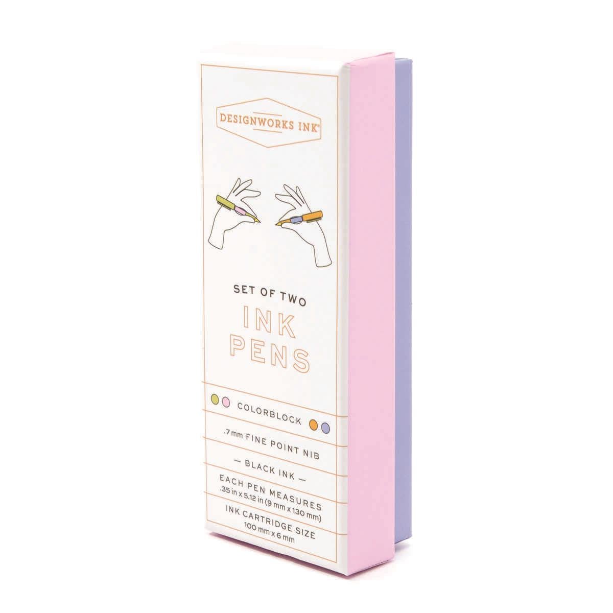 DesignWorks Colour Block İkili Tükenmez Kalem Seti Lilac & Cornflower