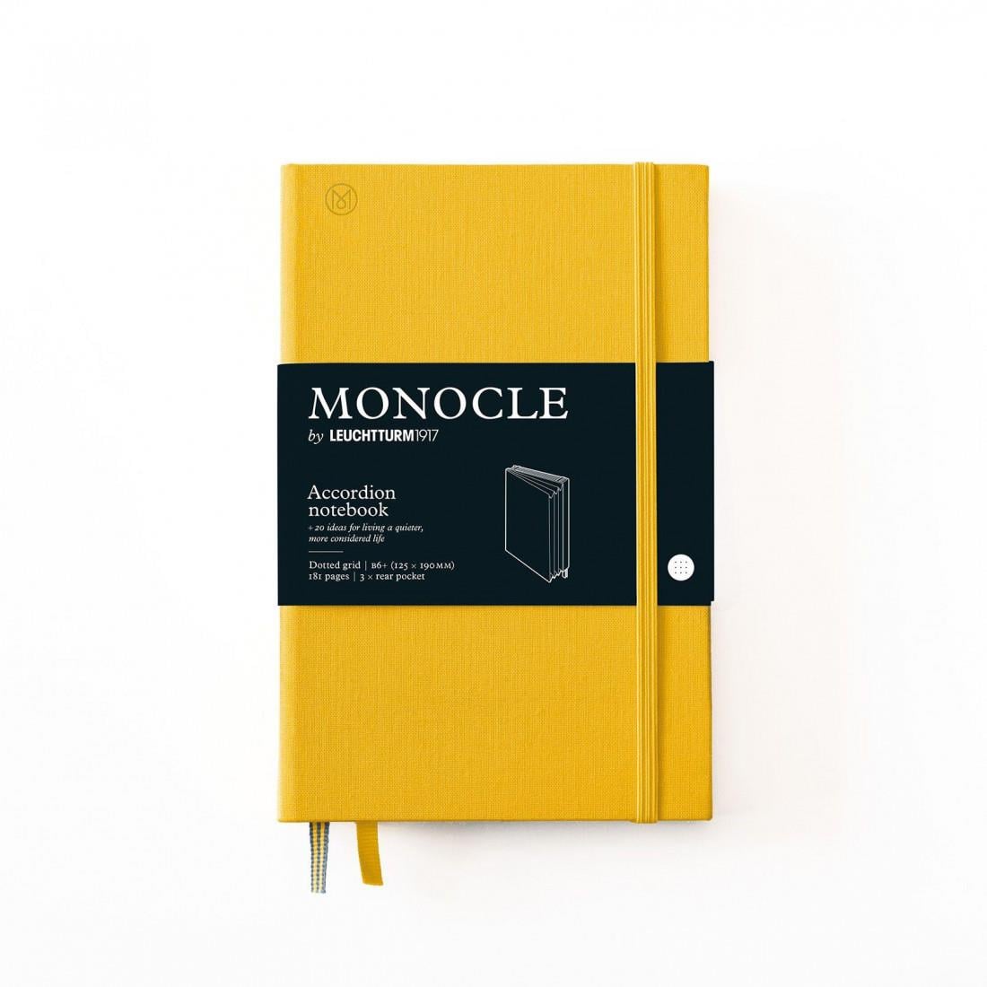 Leuchtturm1917 x Monocle Limited Edition Defter Wallet B6+, Sert Kapak, 192 Noktalı Sayfa, Yellow  363371
