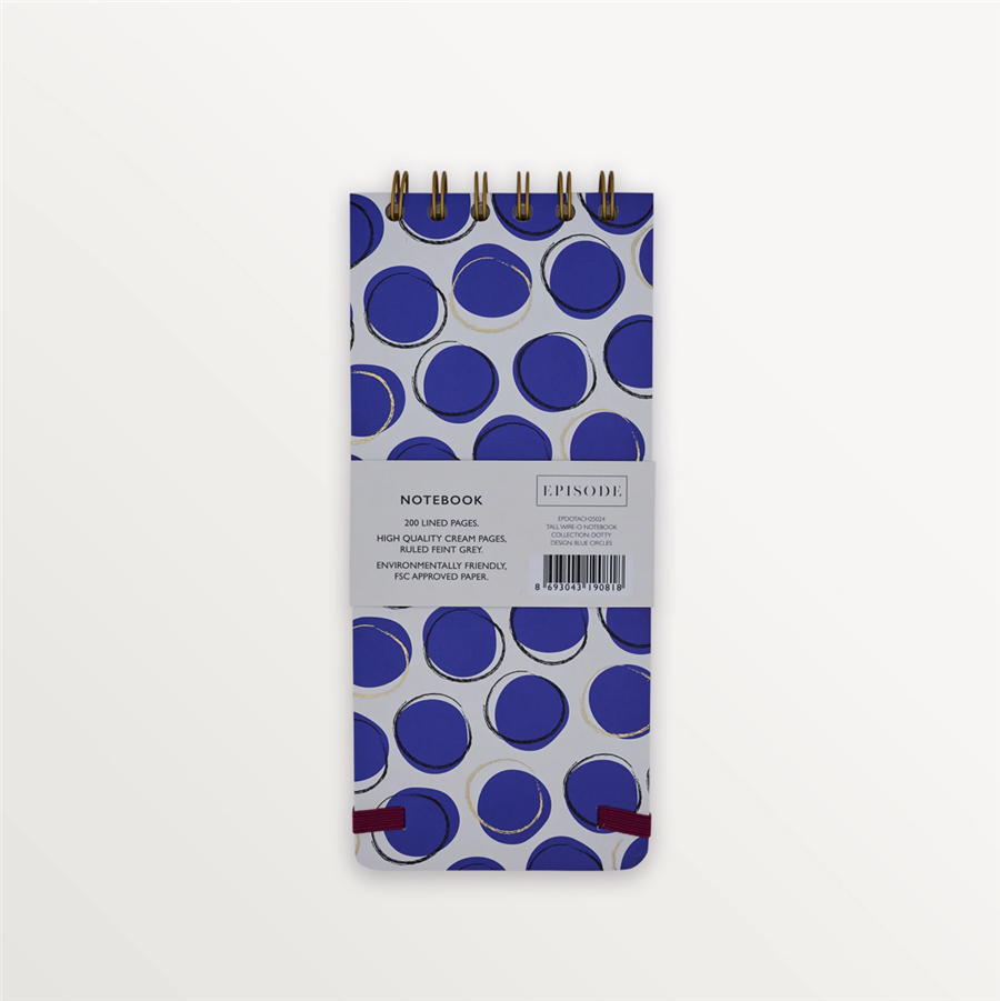Episode Dotty Blue Circles Dikey Spiralli Defter