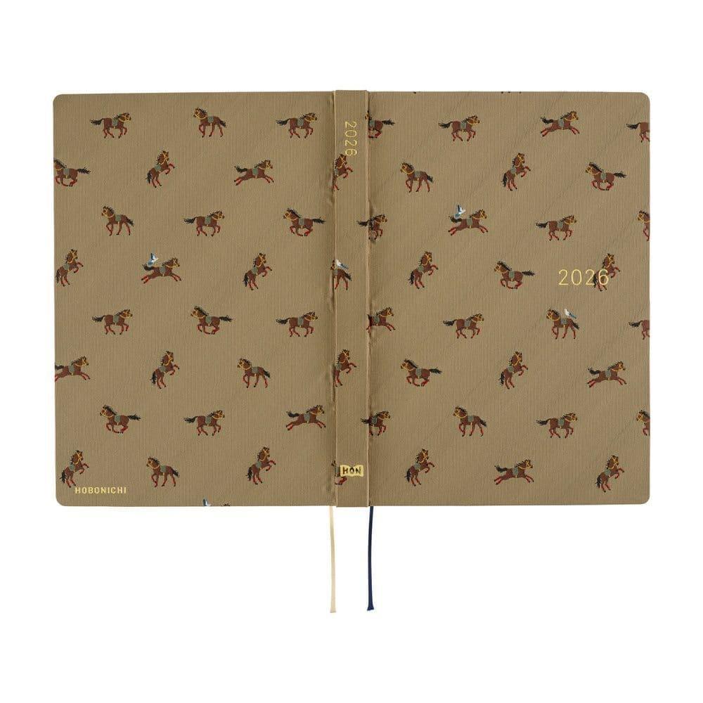 Hobonichi Techo - Defter HON A5 - English Version - Bow & Tie: Galloping Horses