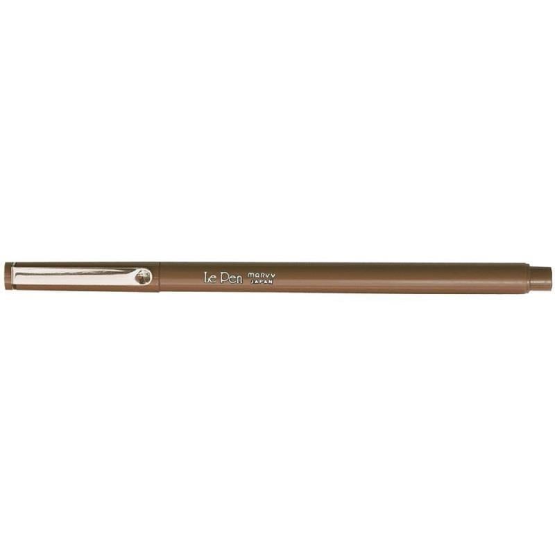 Marvy Uchida Le Pen 4300 Kalem Extra Fine Uç Metal Klips 0.3 mm Uç Kahverengi (Brown)