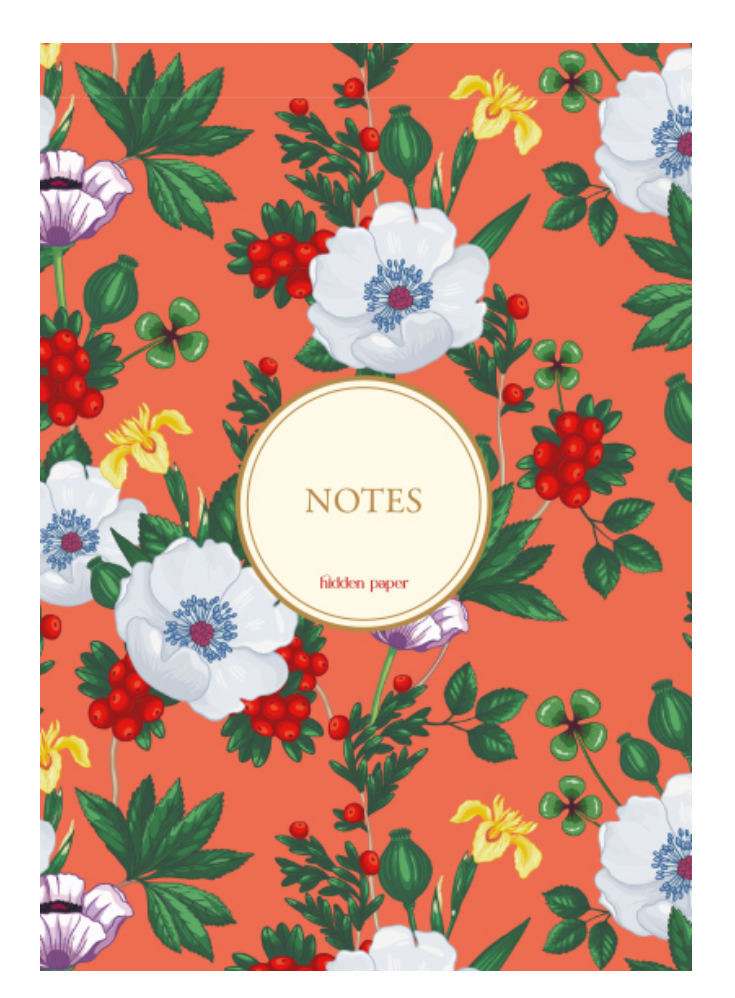 Hidden Paper Bez Ciltli Çizgisiz Defter No:1 Anemone