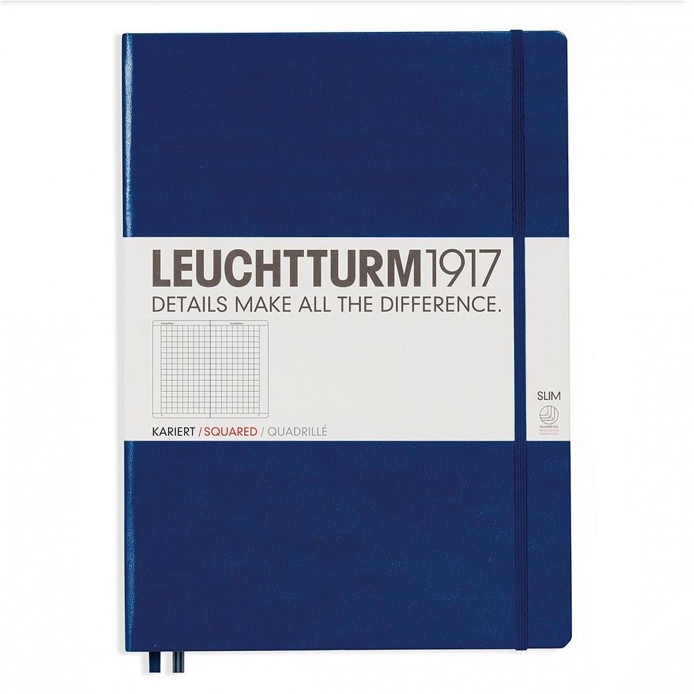 Leuchtturm1917 Master Slim A4+ Kareli Defter Navy 342927