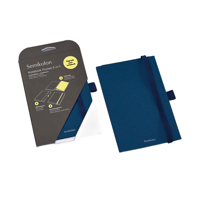 Semikolon Patch Pocket (Defter Körüğü), A5, Heritage Line Pure, marine