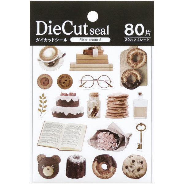 DieCut Seal Cakes & Coffee Theme 80 Adet Sticker Seti