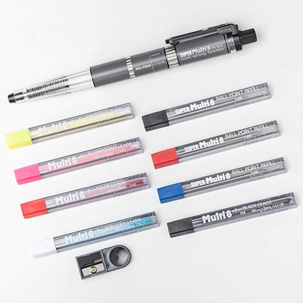 Pentel Pencil Lead Holder and Lead Set, Multi 8 Set 2.0 mm Kalem, Kalemtraş ve 8 Adet Uç Classical Colors