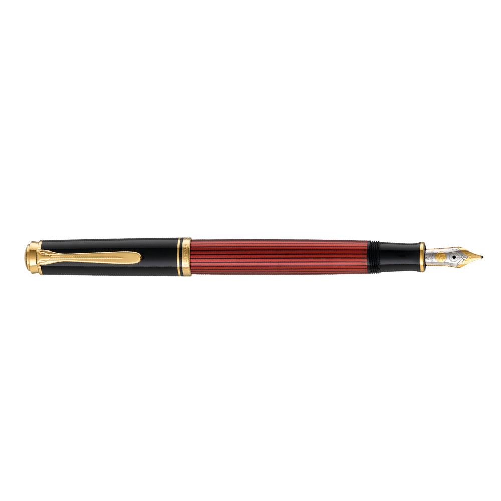 Pelikan Souveran Series M400 Dolma Kalem Burgundy Black Pearlescent Bordo Siyah Sedefli  EF Uç