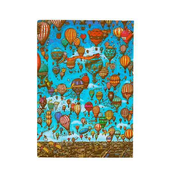 Paperblanks Pierre the Maze Detective The Balloon Festival 100 gr 176 Sayfa Yumuşak Kapak  17.5x22.5 cm Defter 
