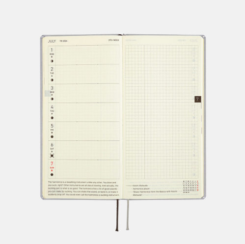 Hobonichi Techo Weeks Japanese Version 2024 Jan. Start Stylish Grey