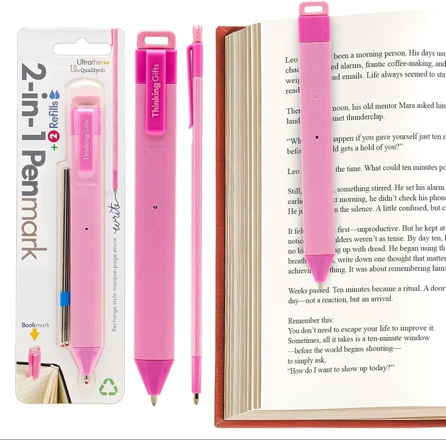 Flexilight Pen Bookmark Pink With Refills - Kalem Kitap Ayracı Pembe (Yedek Kartuşlu)