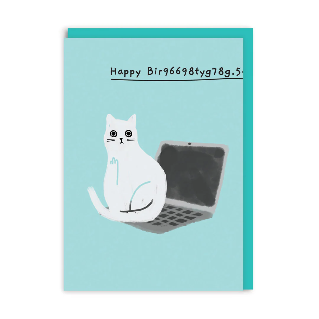Ohh Deer Ken The Cat Tasarımı A6 Kartpostal Happy Bir9669.. laptop 5173
