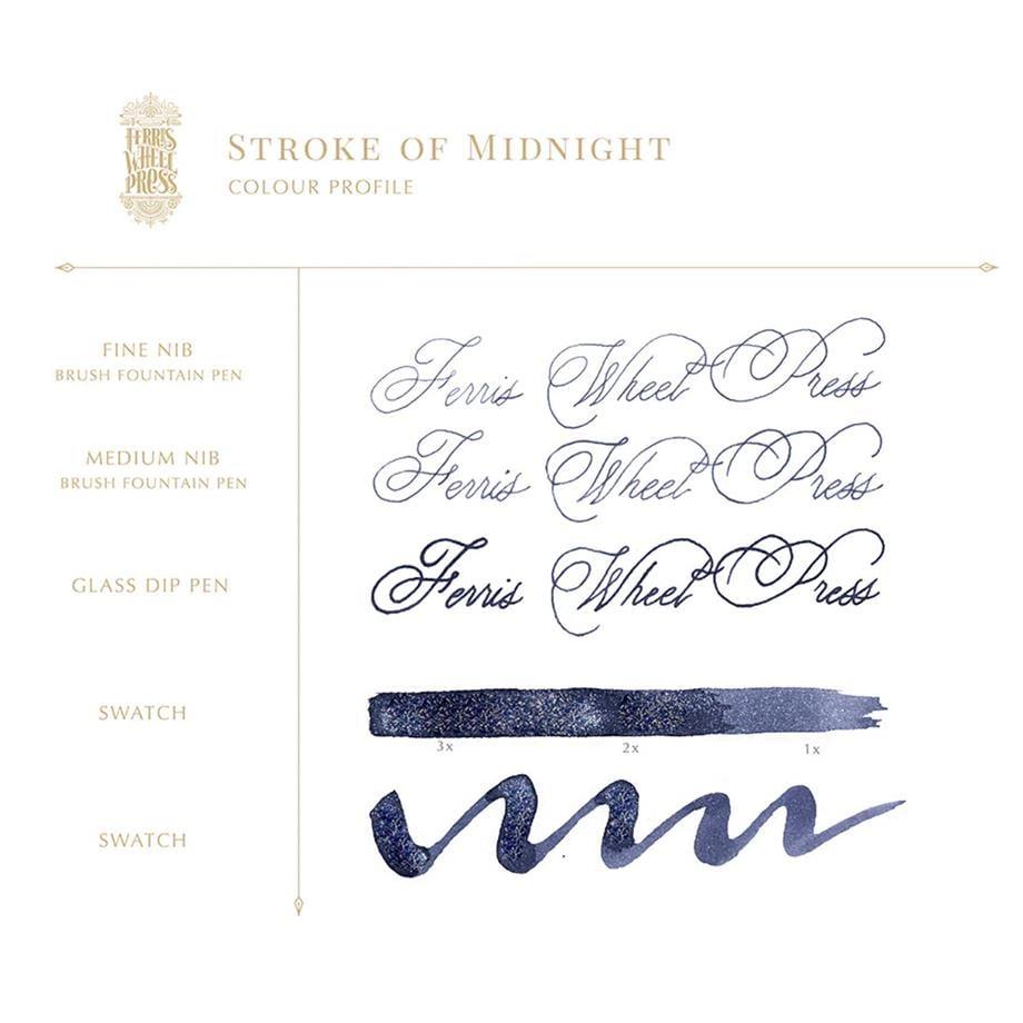Ferris Wheel Press 38 ml Şişe Mürekkep Stroke Of Midnight