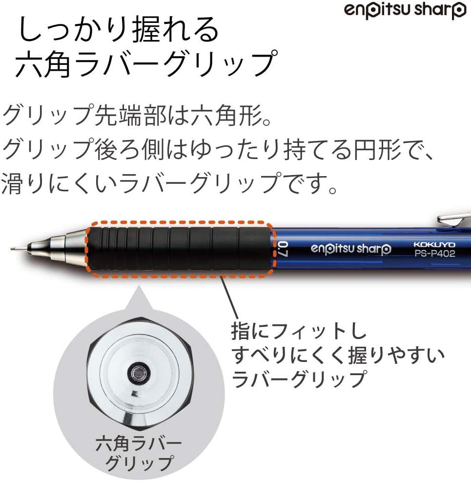Kokuyo Mechanical Pencil Enpitsu Sharp Type M Rubber Grip 0.7 mm Lacivert Mekanik Uçlu Kalem