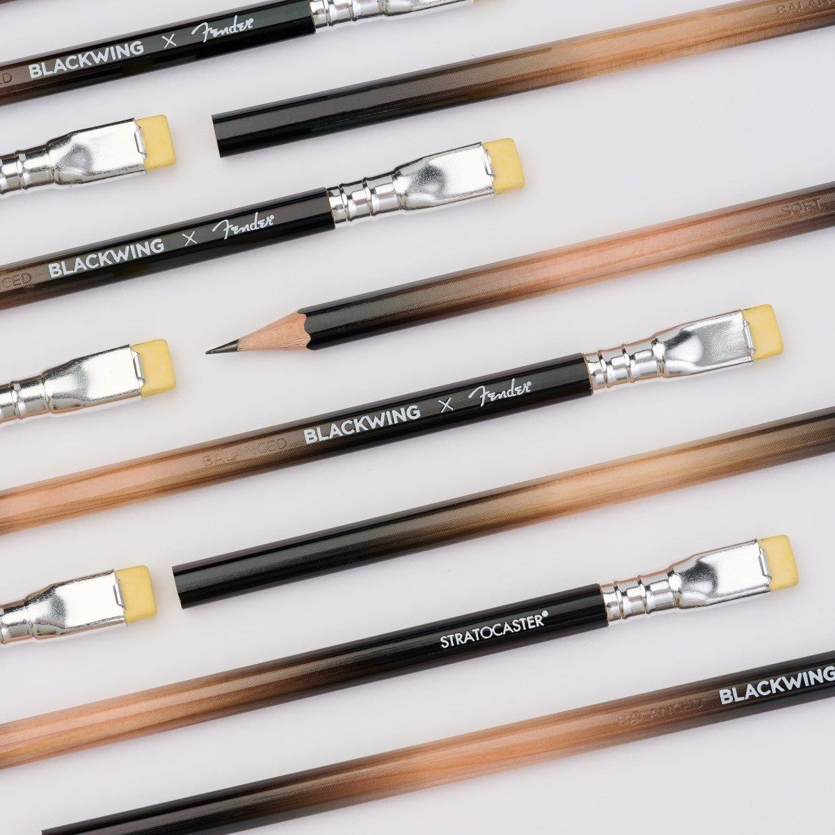 Palomino Blackwing  x Fender Stratocaster Limited Edition Balanced Ahşap Kurşun Kalem 12'l Set