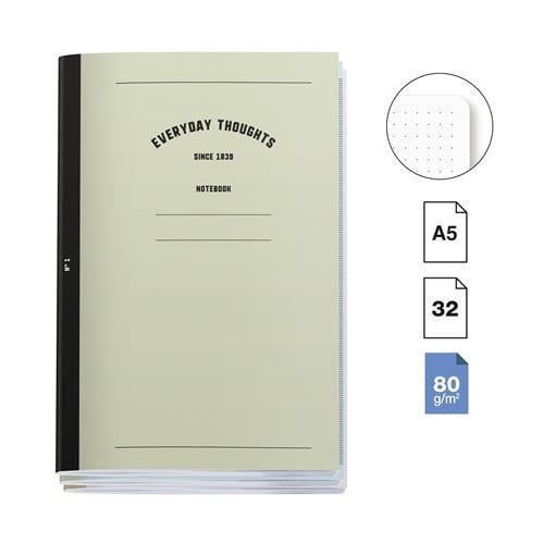 Miquelrius A5 B2Basics Dikişli Noktalı  Üçlü Defter Seti  