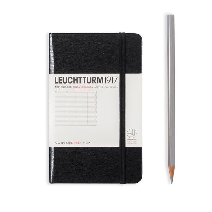 Leuchtturm1917 Sert Kapak 100 gr. Kağıt A6  Adres Defteri Siyah 316927