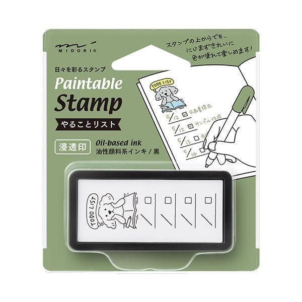 Midori Paintable Penetration Stamp Damga - Half Size - To Do List 35513006