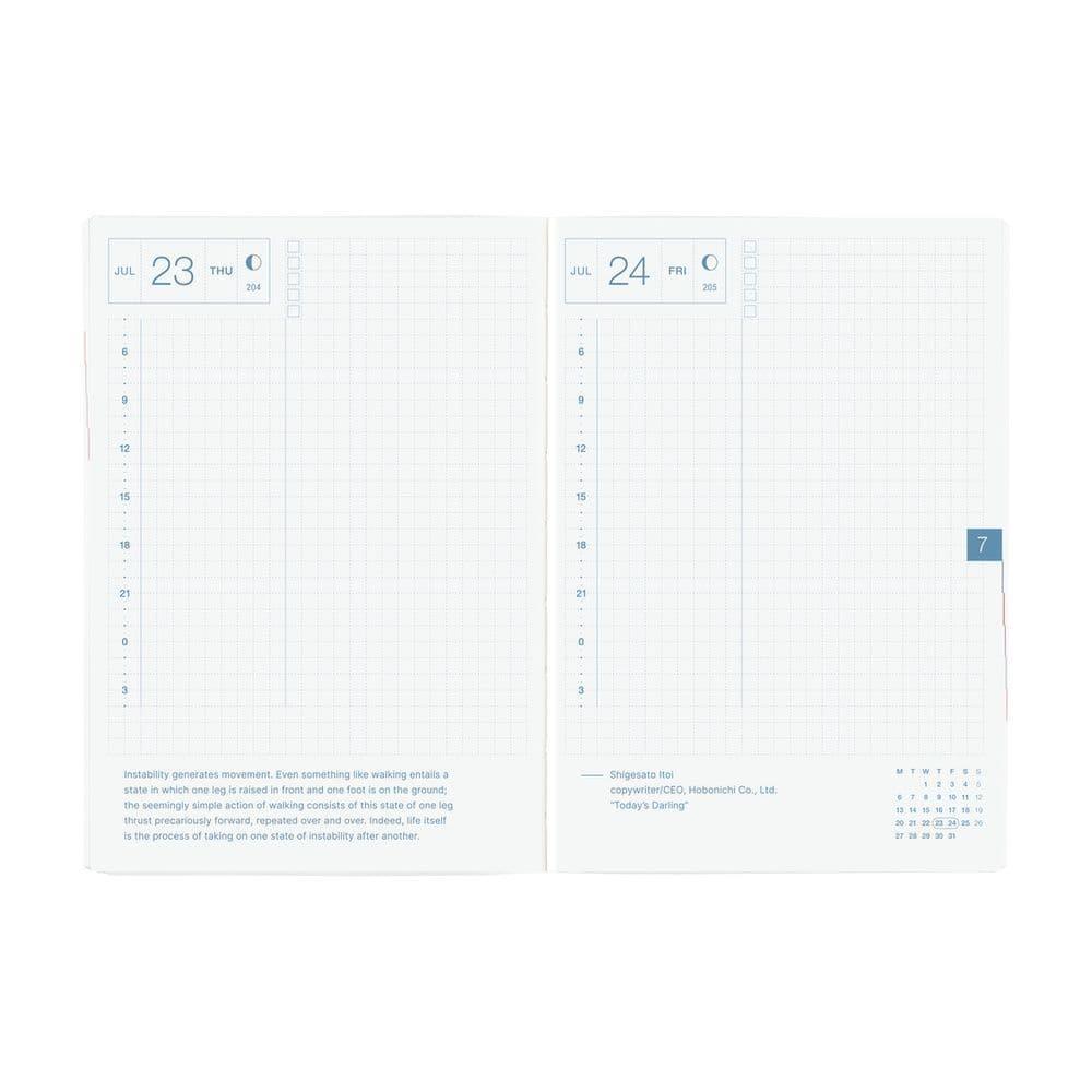 Hobonichi  Ajanda Techo HON - A6 English - Paper Series: Black Gingham - 2026 Jan Start