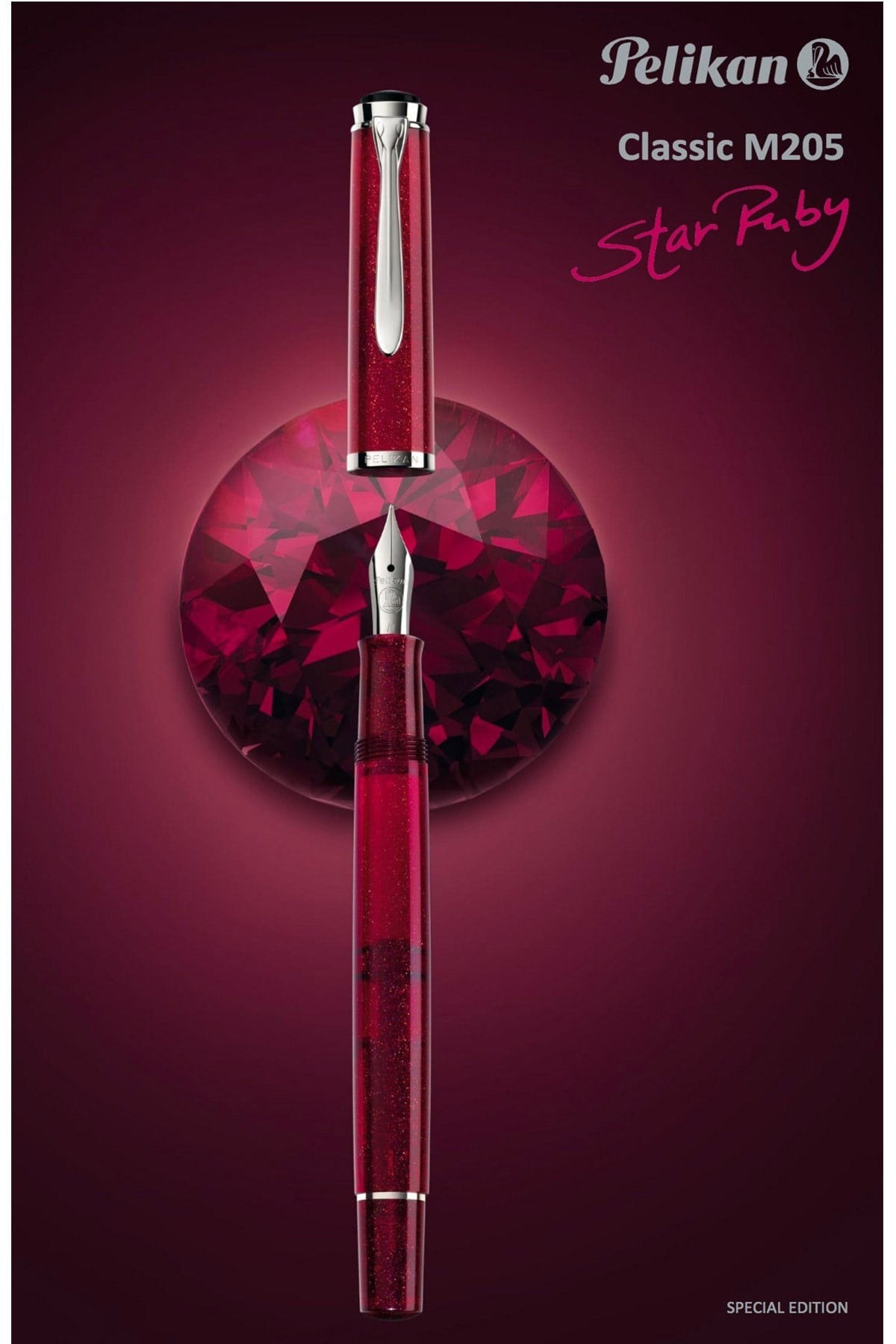 Pelikan M205 Star Ruby Fountain Dolma Kalem EF Uç