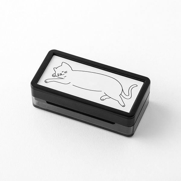 Midori Paintable Penetration Stamp Damga - Half Size - Cat