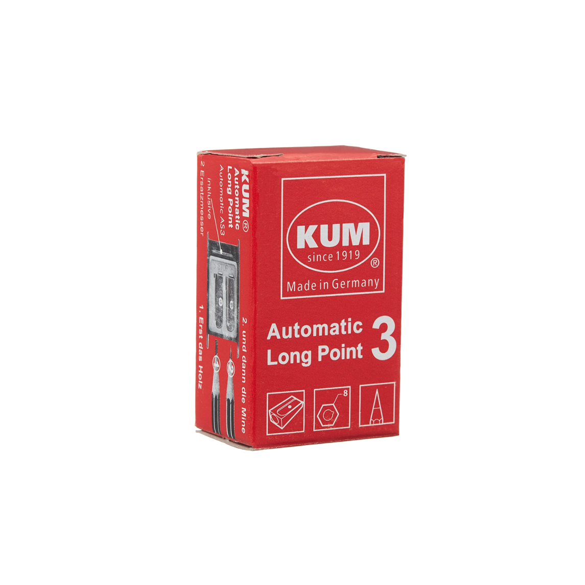 Kum AS3 Automatic Long Point Kalemtıraş Siyah