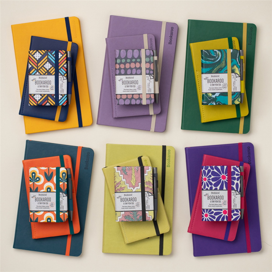 IF Bookaroo A7 Gece Mavisi Koyu Kırmızı Defter+Kalem Aztek 38210