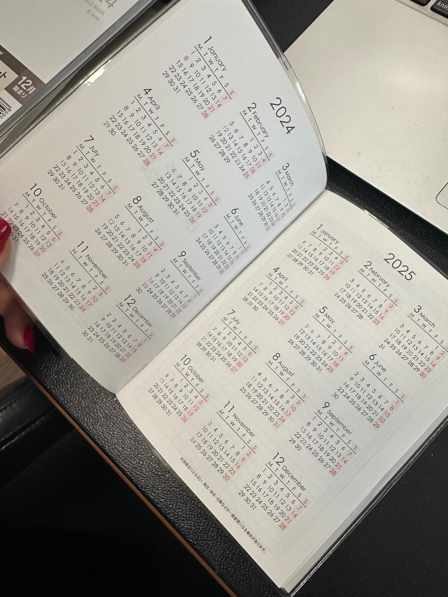 Cute Cat  2024 A6 Planner Schedule Book
