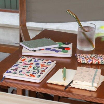 Miquelrius Leaves in the Wind a5 Punch Kapaklı Dokulu Noktalı Defter