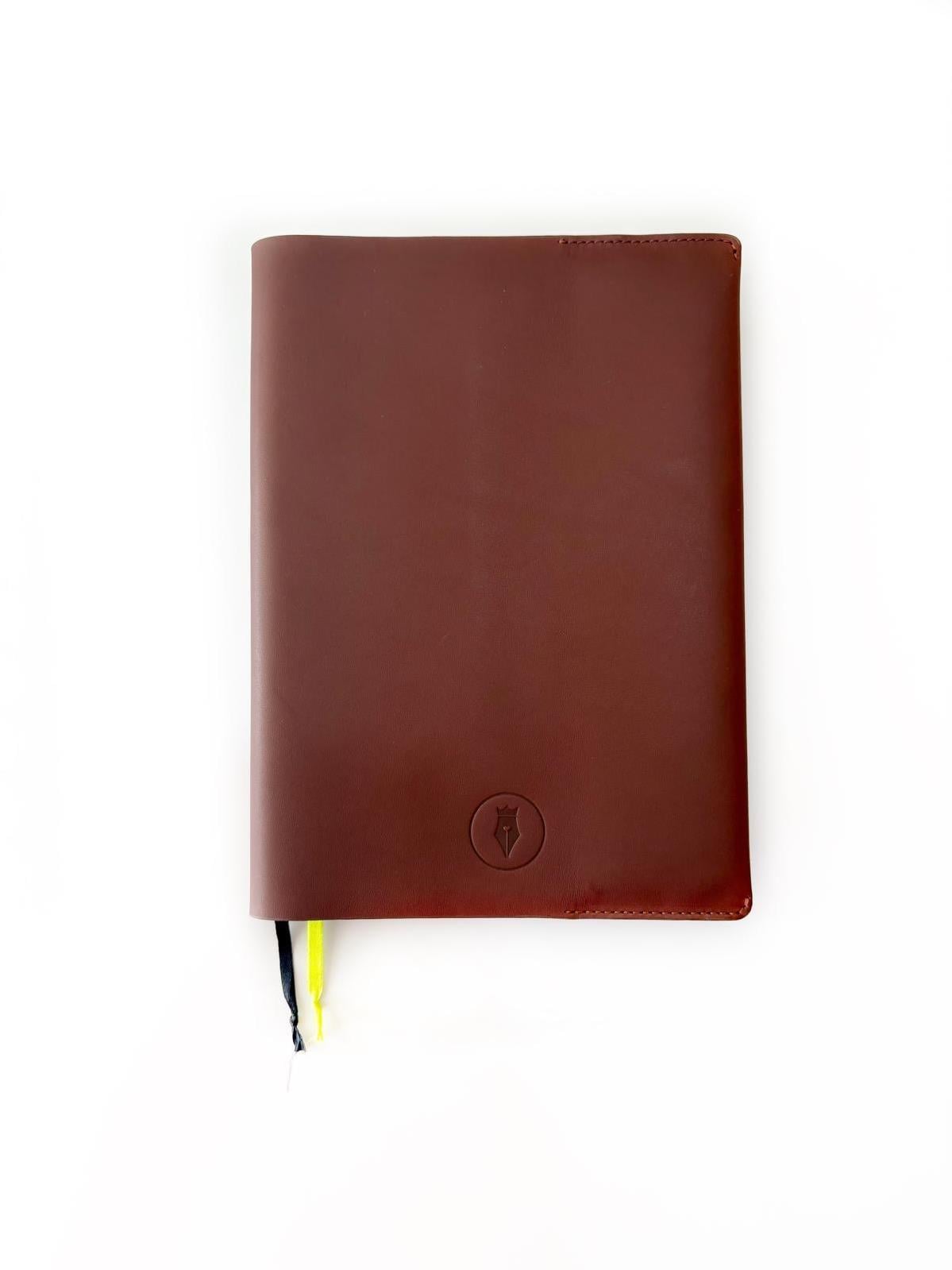Eng Leather A5 Ebatlı Hakiki Deri Defter Kılıfı - Bordeaux 
