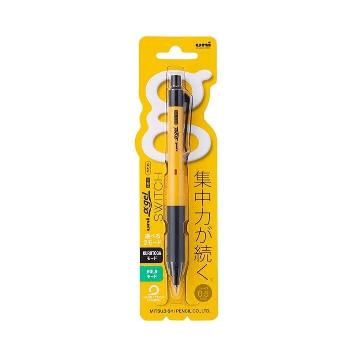 Uni Ball  Alpha Gel Switch Mekanik Uçlu Kalem- 0.5 mm Yellow