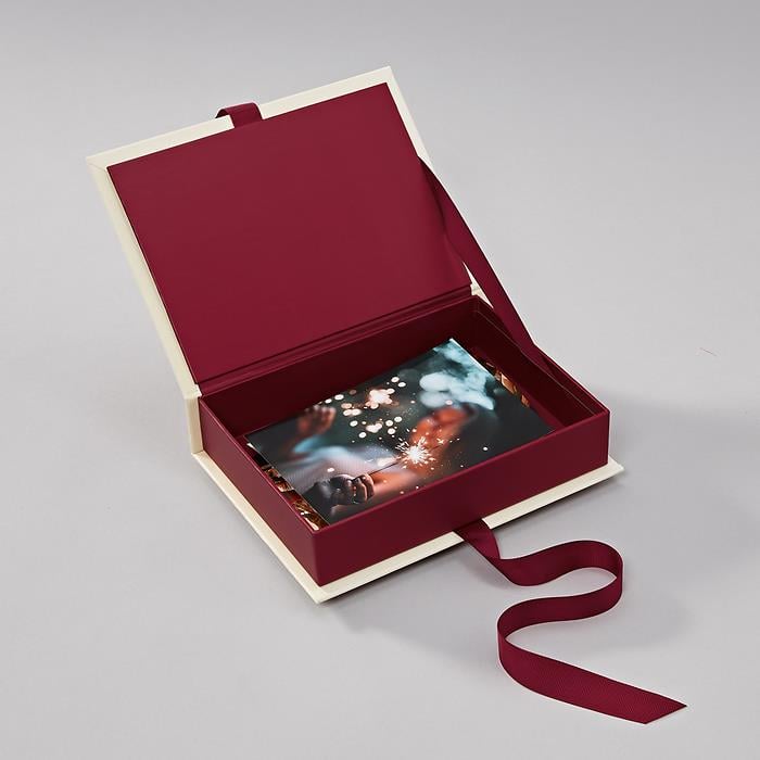 Semikolon Küçük Fotoğraf Kutusu burgundy