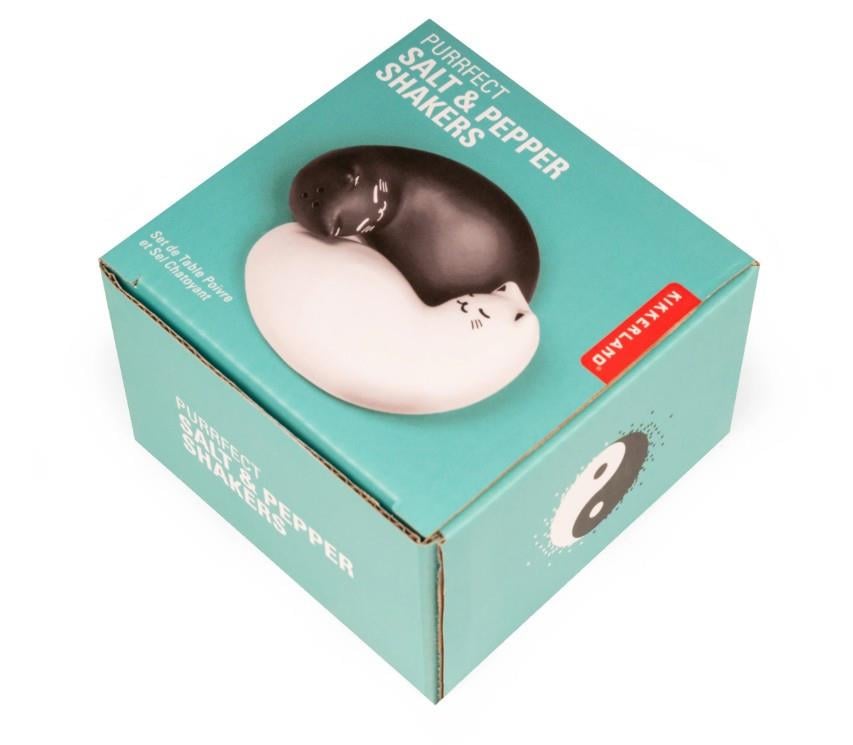 Kikkerland  Purrfect Salt & Pepper Shakers Tuzluk & Biberlik