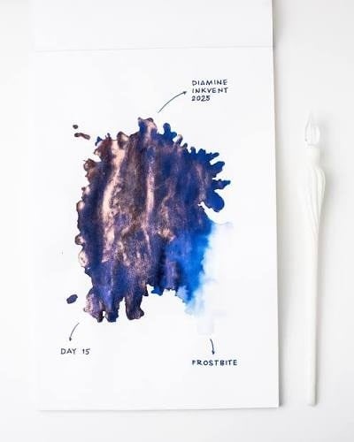 Diamine Inkvent Teal Calender Frostbite Shimmer Mürekkep