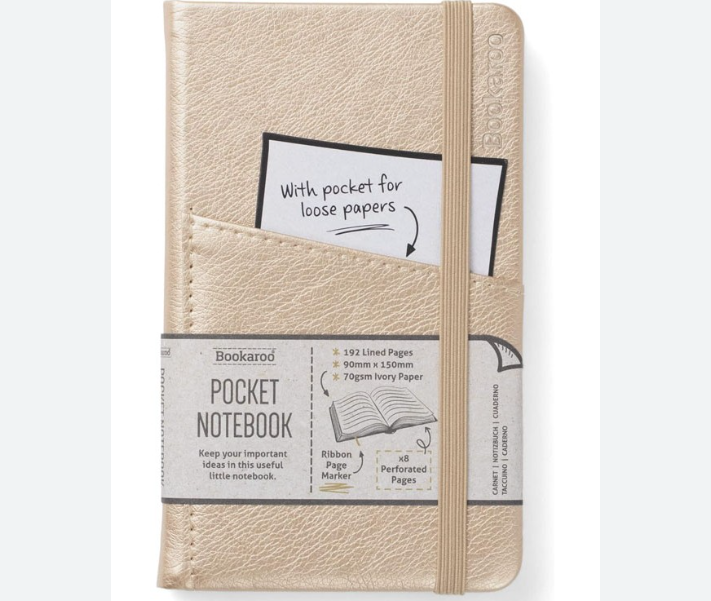 IF V & A Bookaroo Journal Pocket A6 Çizgili Defter  Gold