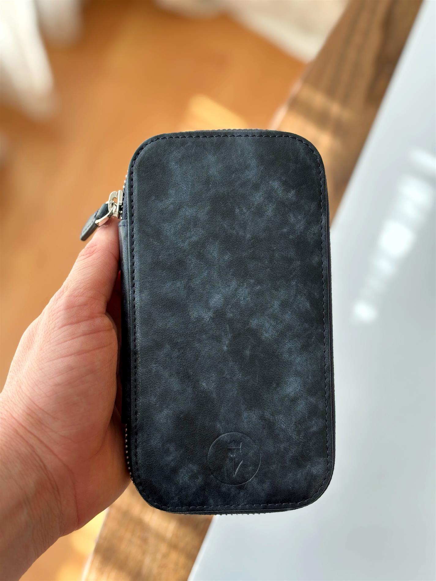 Eng Leather Night Storm Cloud Gray 3'lü Deri Kalem Kılıfı
