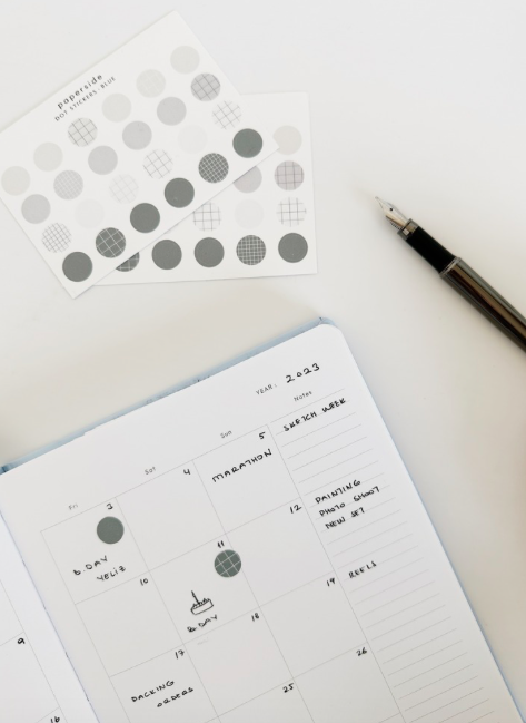 Dots Blue Mini Sticker Sheet Seti