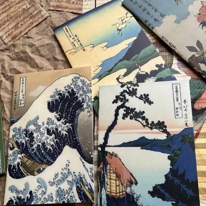 Nova Crafts Hokusai Eserleri 4'lü Defter Seti