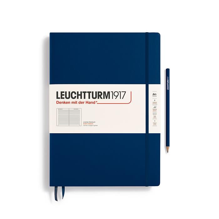 Leuchtturm1917 Master Classic (A4+), Sert Kapak, 235 numaralandırılmış sayfa, Navy, 359867