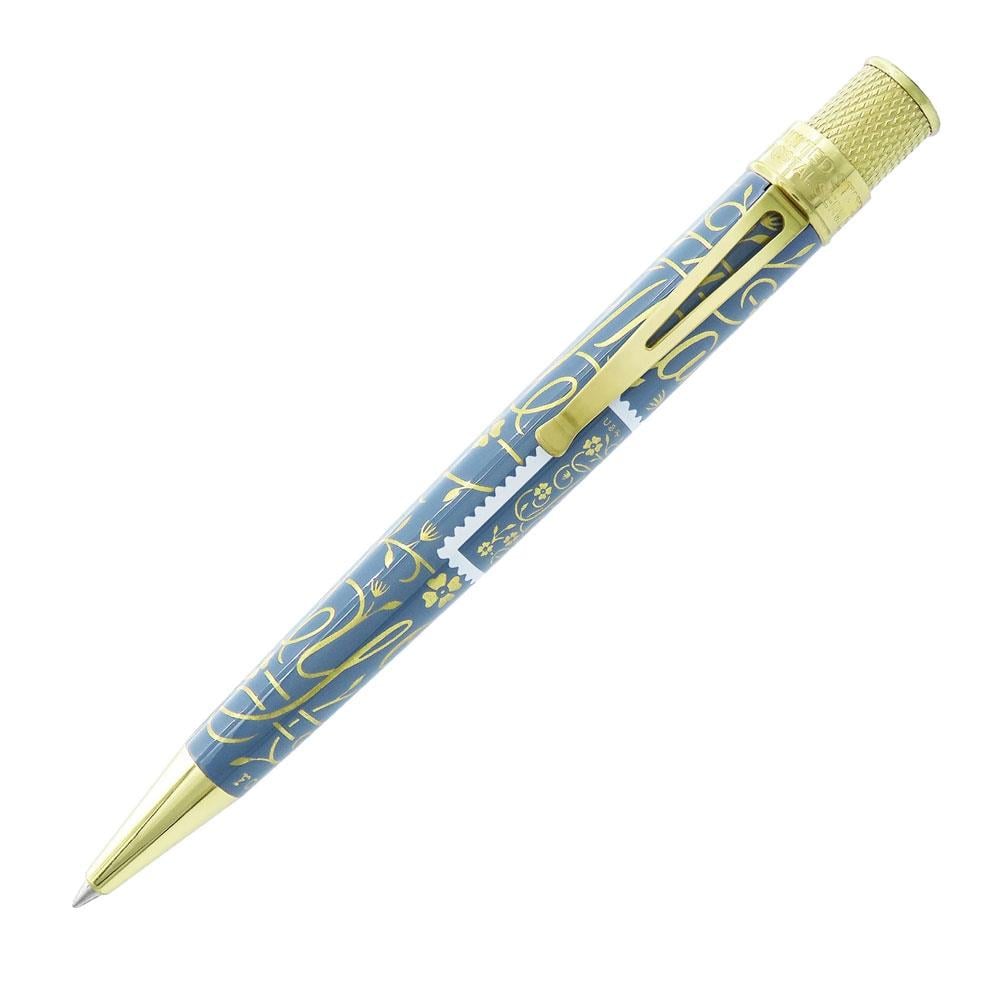 Retro 51 USPS Thank You Stamp Roller Kalem Blue Gray PRR-2259