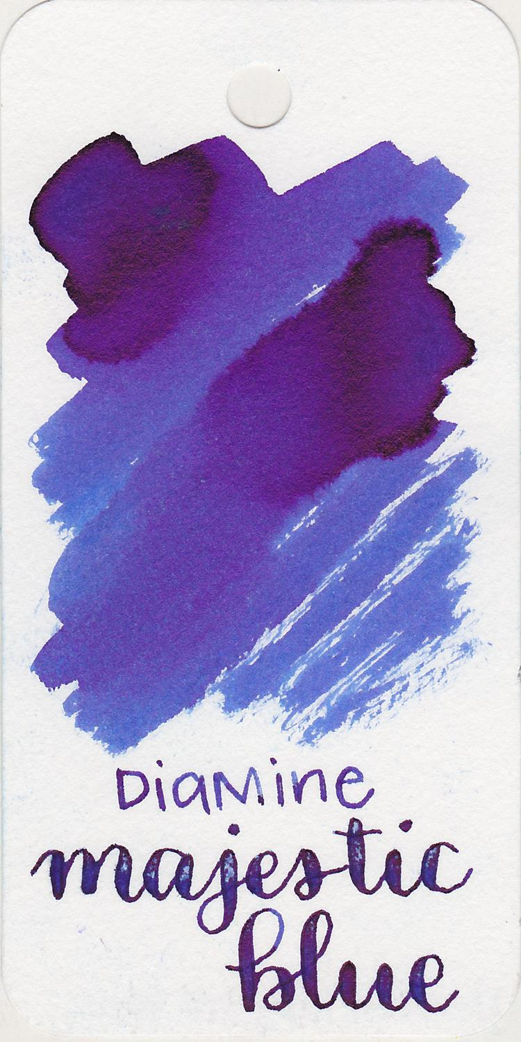 Diamine Mantar Kapak Cam Şişe 12'li Kartuş Seti Majestic Blue