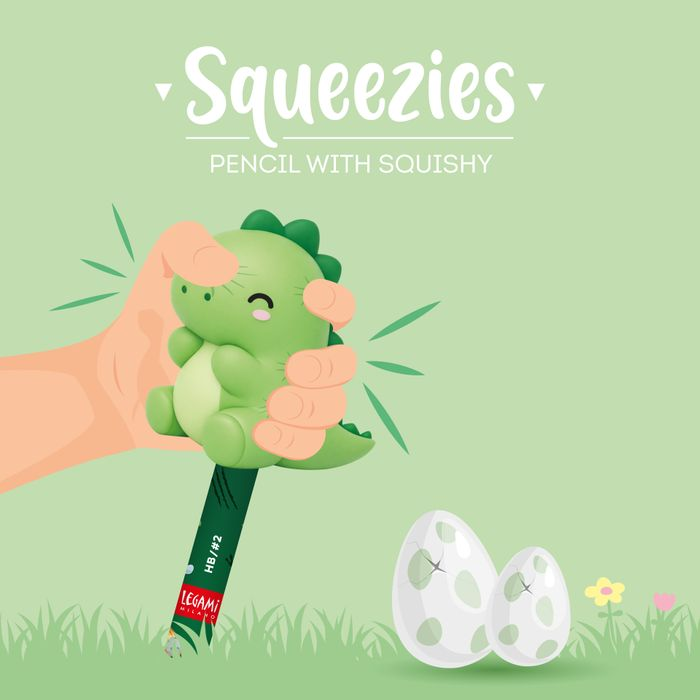 Legami Squeezies - Squishy Figürlü Kurşun Kalem - Dinozor PSQ0005 
