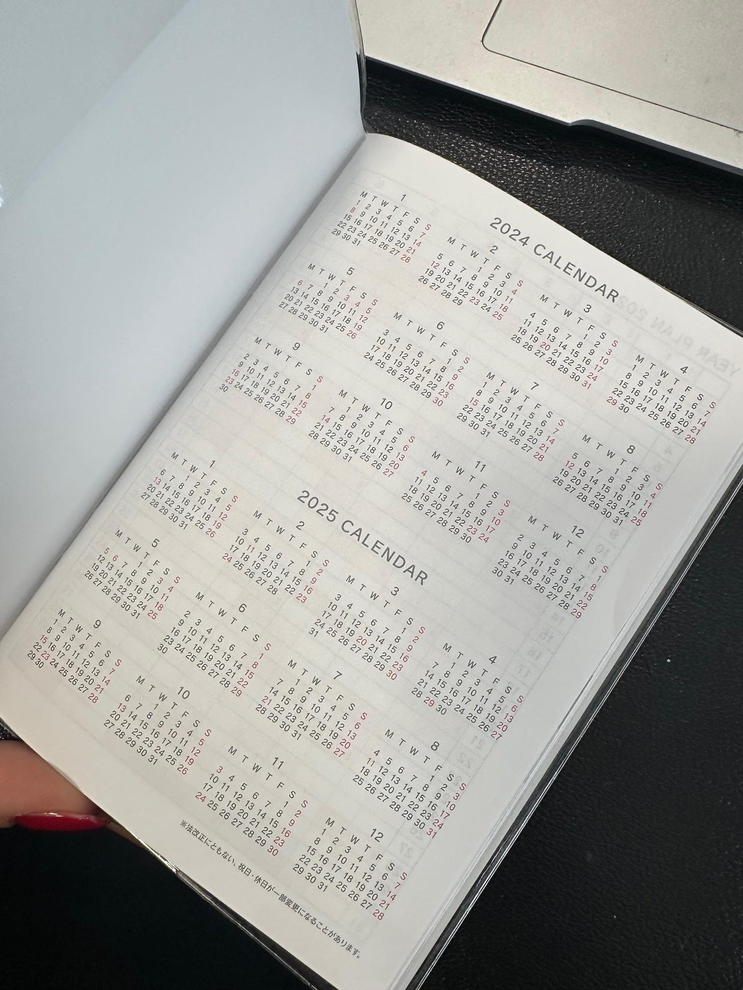 White 2024 A6 Planner Schedule Book