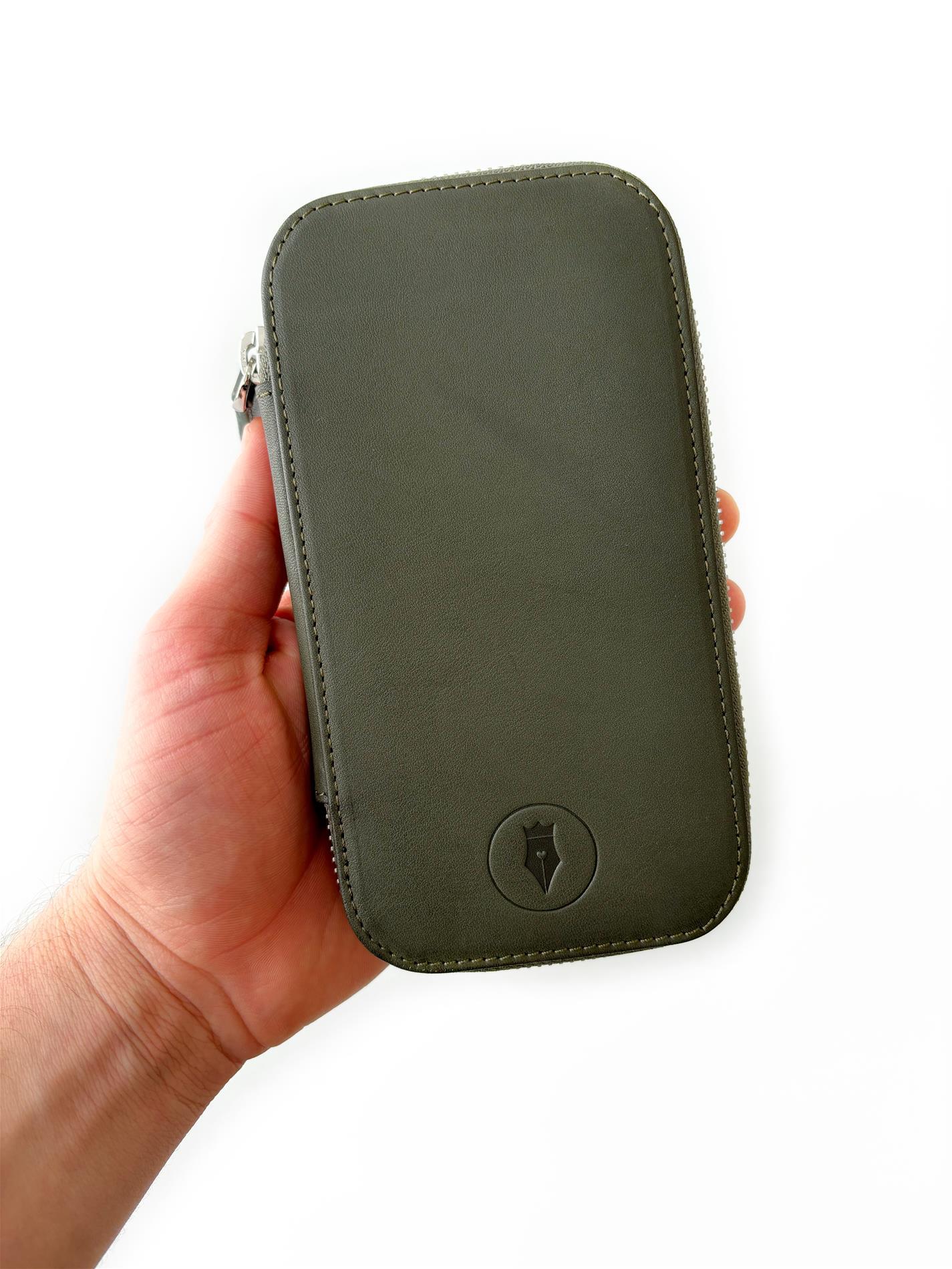 Eng Leather Natural Olive 3'lü Deri Kalem Kılıfı 