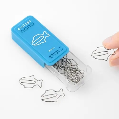 Midori D-Clips Nano Fish – Balık Figürlü Ataş 16'lı