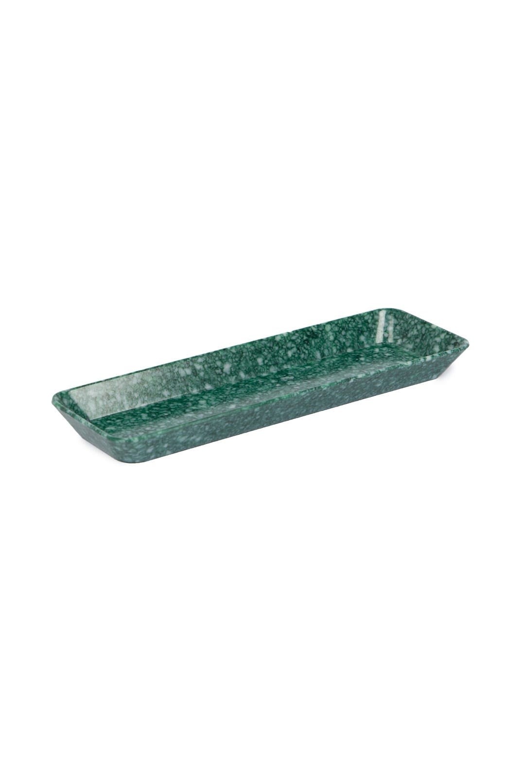 Hightide  Penco Marbled Melamin Kalem Tepsisi Green