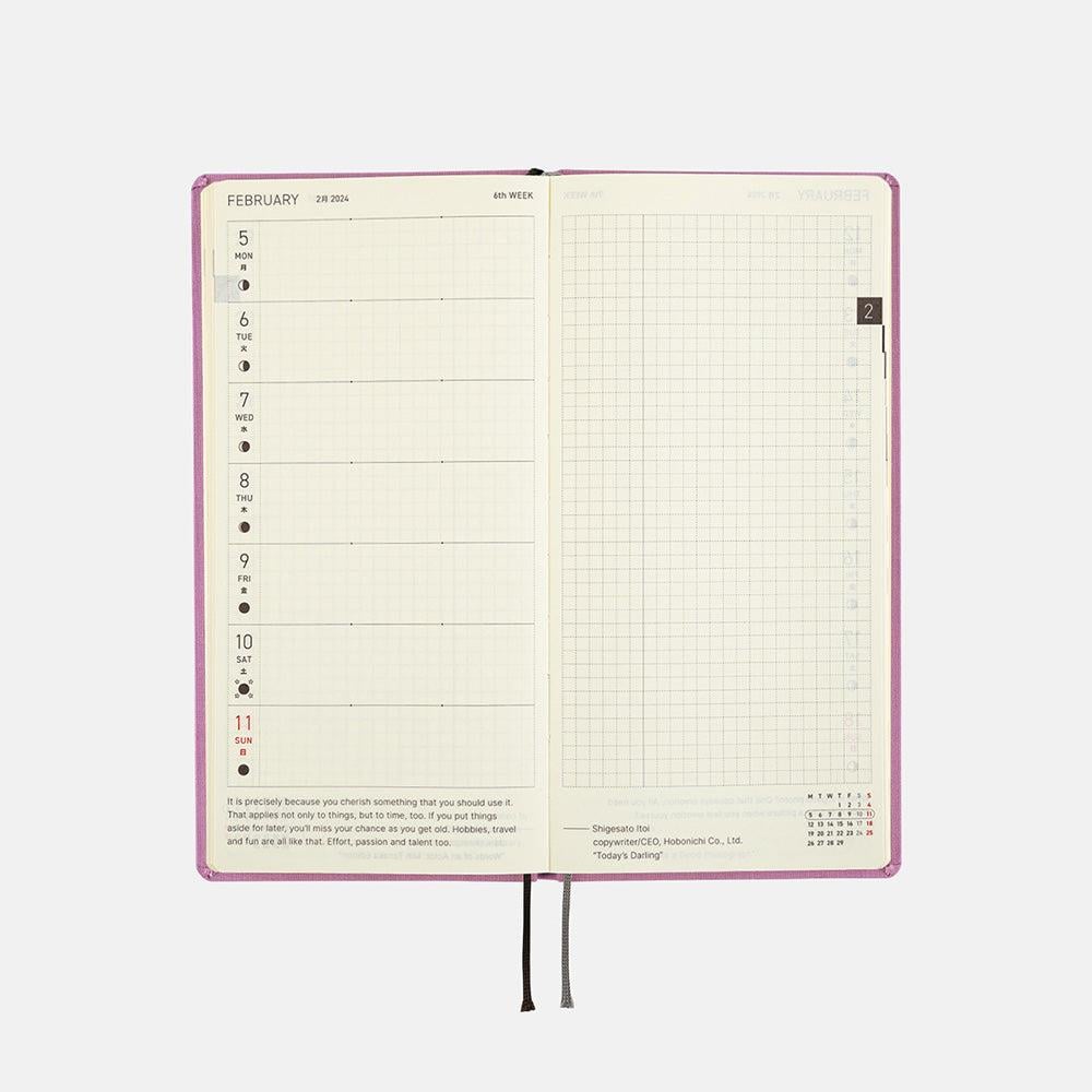 Hobonichi Techo Weeks Mega Japanese Version 2024 Jan. Start Lavender