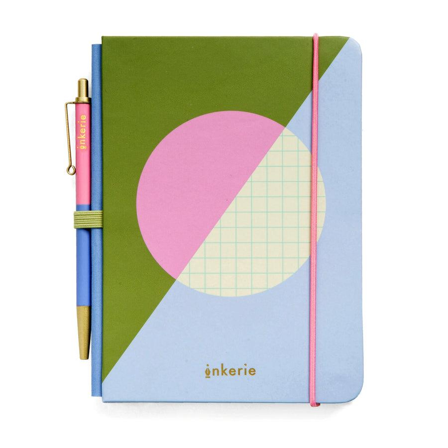 Kikkerland İnkerie Kareli Mini Defter ve Kalem Seti