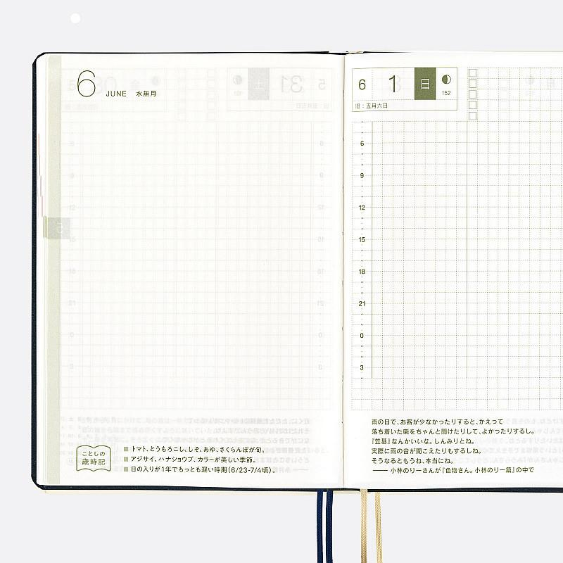 Hobonichi Techo Hon English Version A6 2025 Slash (Ivory) 