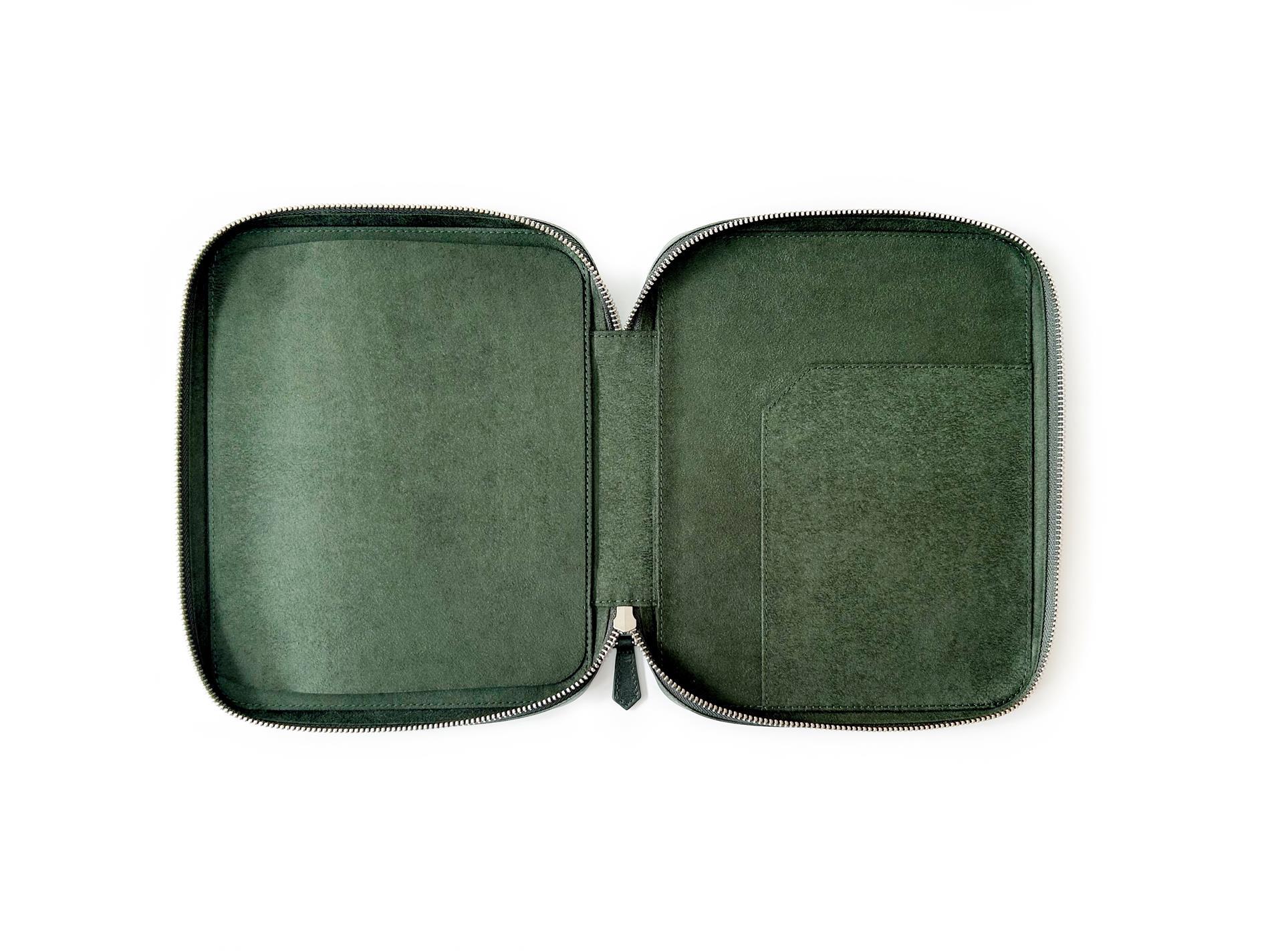 Eng Leather Patina Copper Green 9'lu Kalem Kılıfı ve A5 Notluk