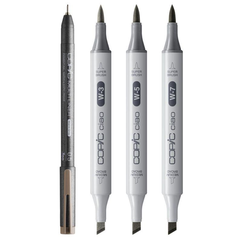 Copic Ciao 4'lü Shade Set - Dark Warm Grey